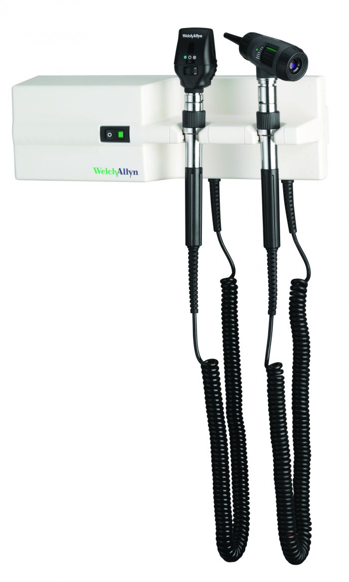 Welch Allyn 777 Wall System - Coaxial Ophthalmoscope & MacroView Otoscope - (Single)