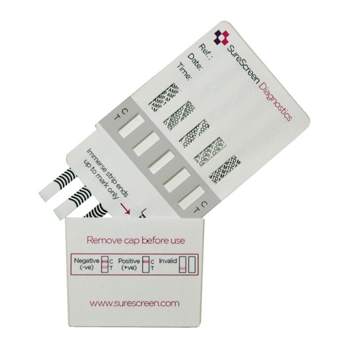 Multi-panel 10-Point Urine Drug Test - (COC/AMP/mAMP/THC/MTD/OPI/PCP/BAR/BZO/TCA) - (Pack 25)