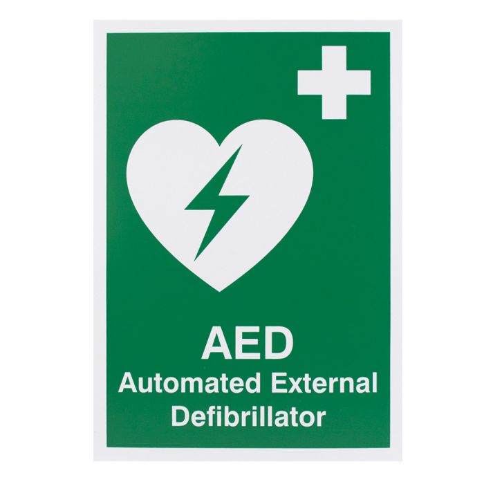 AED/Defibrillator Sign - Rigid - 30 x 20cm - (Single)