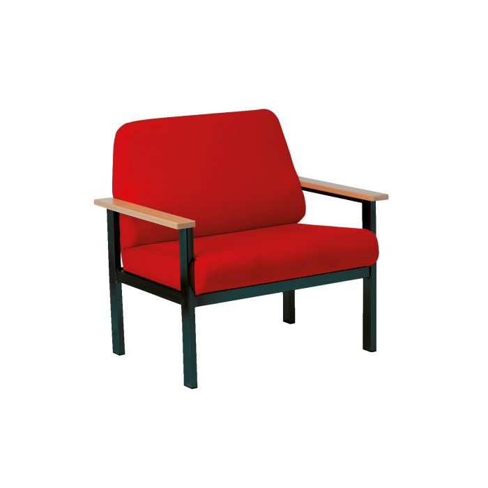 Bariatric Waiting Room Chair - Mid-Back with Arms