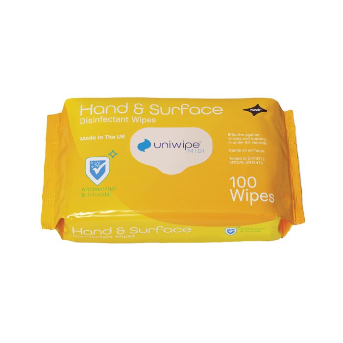 Uniwipe Hand & Surface Disinfectant Wipes - (Pack 100)