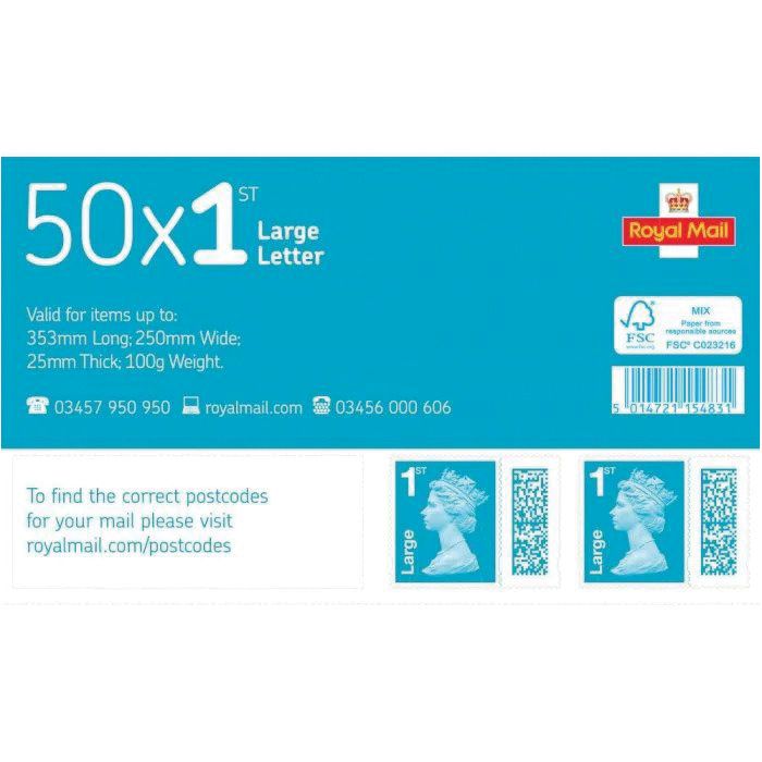 Postage Stamps - First Class - Large Letter - (Pack 50)