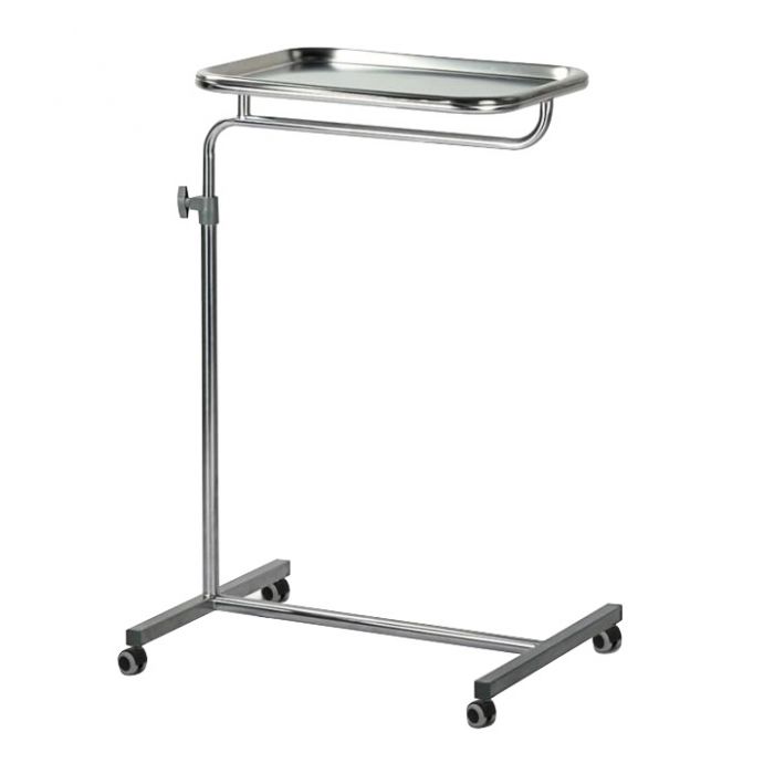 Mayo Instrument Table - Height Adjustable with 4 Castors - (Single)