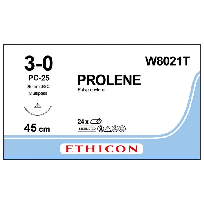 Prolene Sutures - 3/0 - 45cm - Blue - (Pack 24)