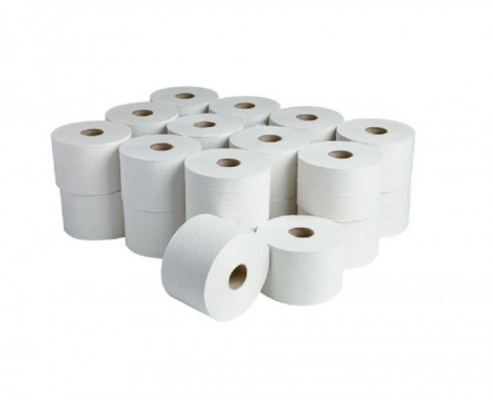 Micro-Jumbo Toilet Rolls - 10.1cm (4") Core - 120m - White - 2-Ply - (Pack 24)