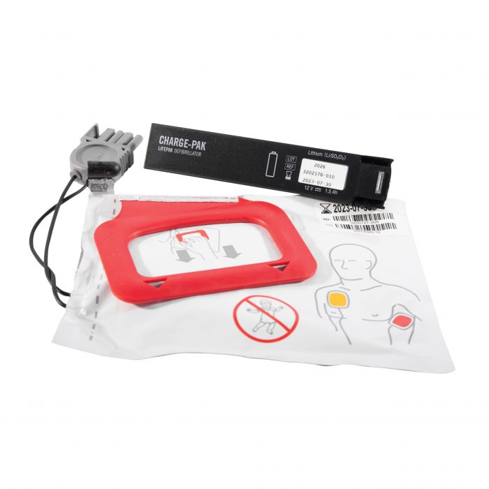 LIFEPAK CR Plus Defibrillator CHARGE-PAK - 1 x Battery & 1 x Adult Electrode Pads - (Single)