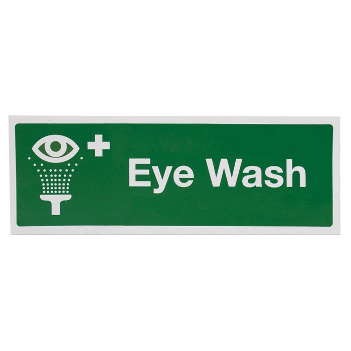 Emergency Eye Wash Sign - Vinyl - 300mm x 100mm - (Single)