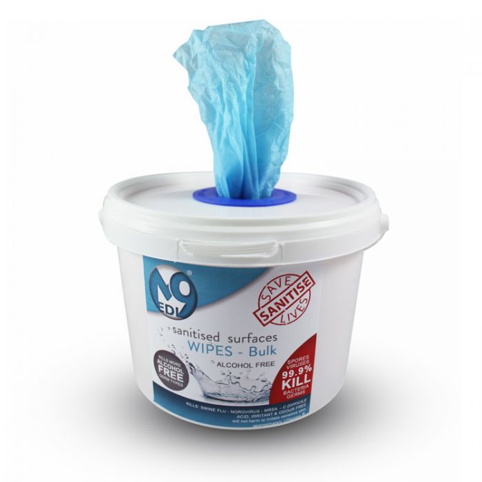 Medi9 Surface & Equipment Wipes - Large - Bucket - (Pack 1,000)