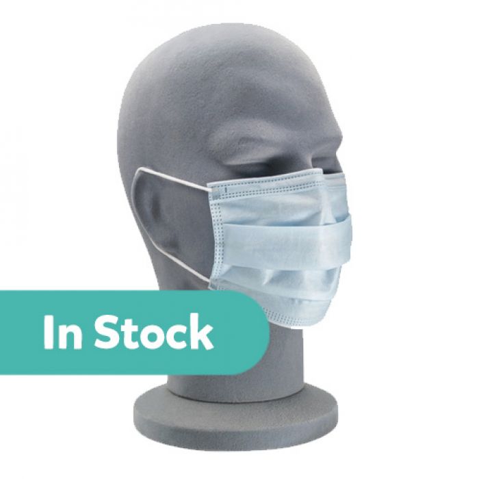 Fluid Resistant Type IIR Face Masks with Earloops - (Pack 50)