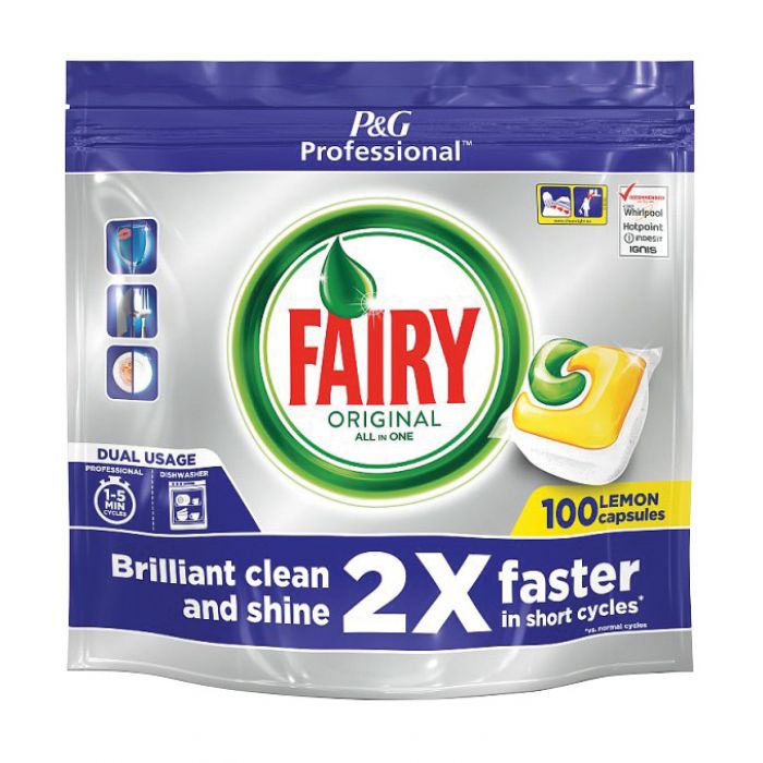 Fairy Original All In One Dishwasher Tablets - Lemon - (Pack 100)