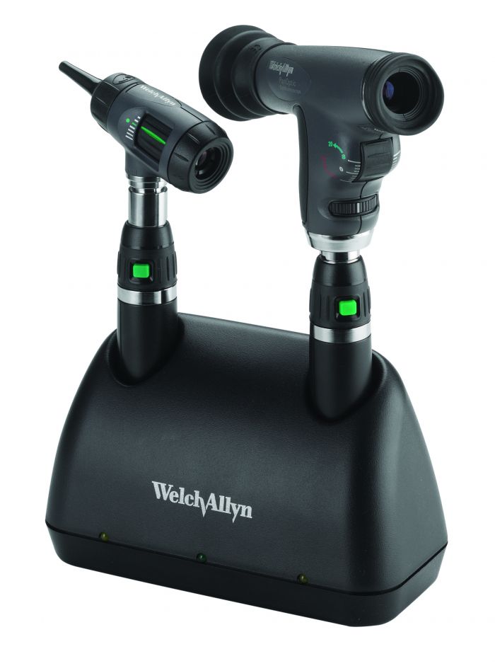 Welch Allyn PanOptic Prestige Desk Set with Lithium-ion Handles - (Single)