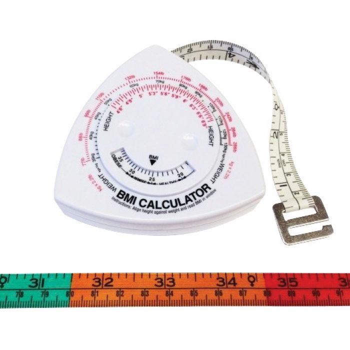 BMI Tape Measure with Coloured Waist Guide - 150cm (60”) - (Single)