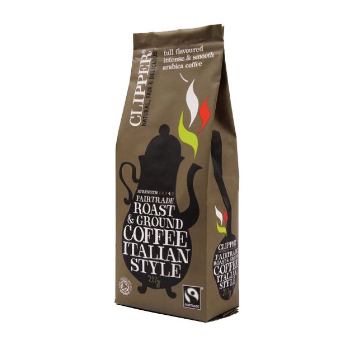 Clipper Fairtrade Organic Italian Style Filter Coffee - 227g - (Single)