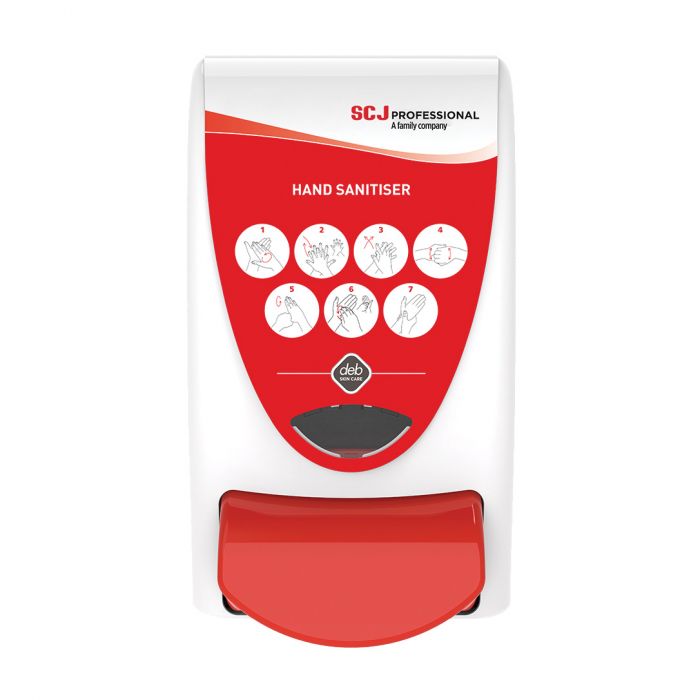 Cutan Hand Sanitiser Dispenser - Red - (Single)
