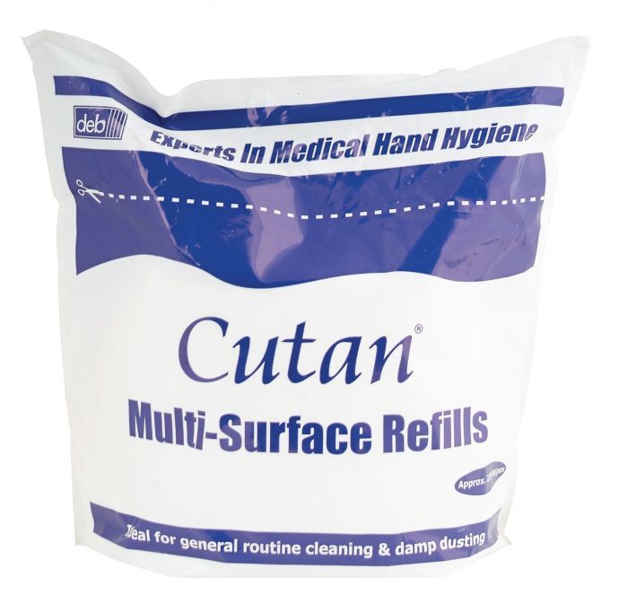 Deb Cutan Multi-Surface Detergent Wipes - Refill - (Pack 225)