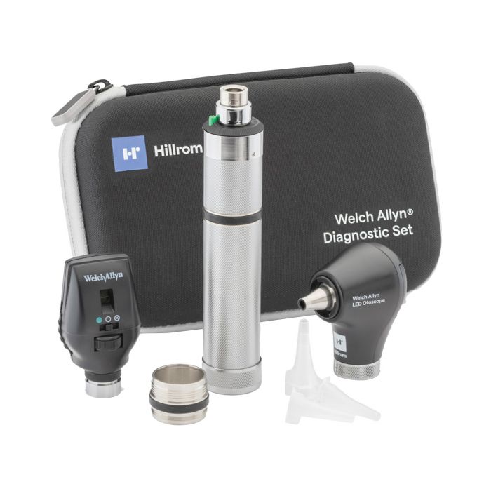Welch Allyn 3.5v C-Cell Diagnostic Set with Coaxial LED Ophthalmoscope & MacroView Basic Otoscope - (Single)