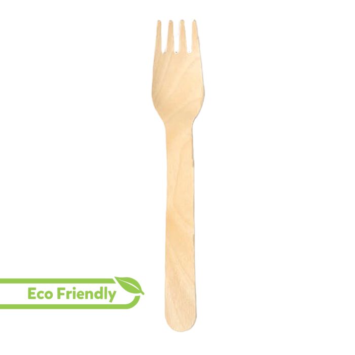 Disposable Wooden Fork - (Pack 100)