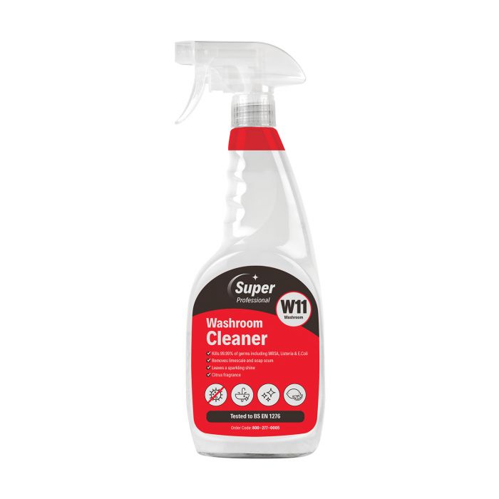 Super Professional W11 Washroom Cleaner - 750ml Trigger Spray - (Single)