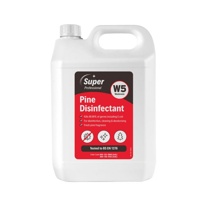 Super Professional W5 Pine Disinfectant - 5 Litre - (Single)