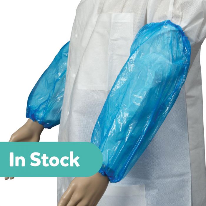 Disposable Polythene Oversleeves - Blue - (Pack 100)