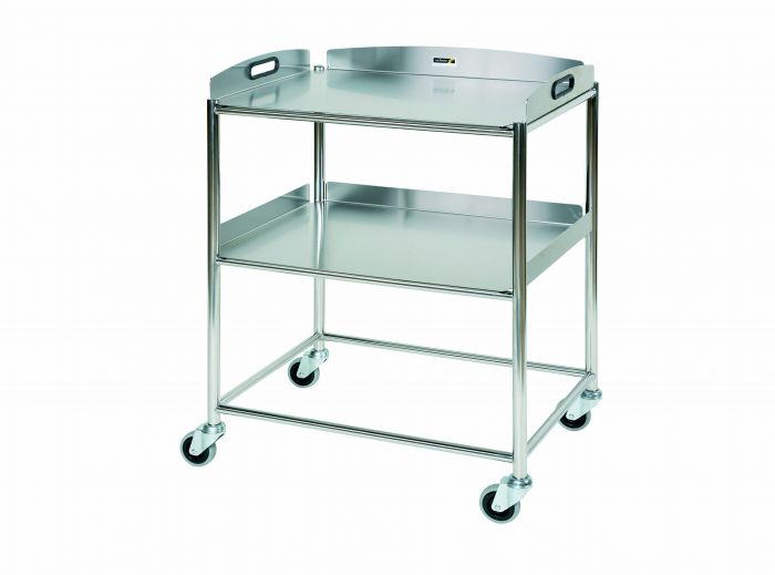 Sunflower Surgical Trolley - Stainless Steel - 2 Trays - 66cm Wide - (Single)