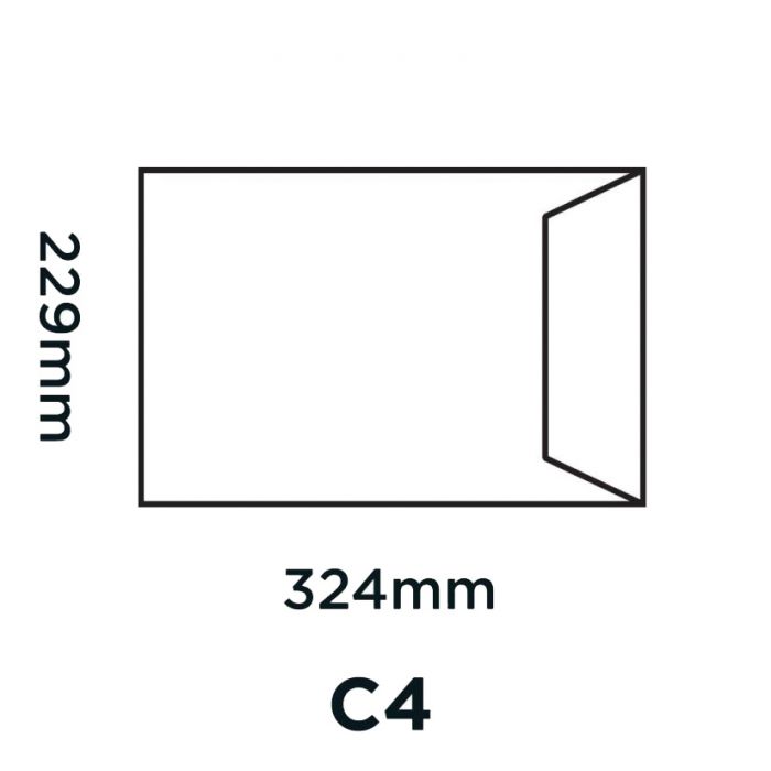 Envelopes - C4 - Self-Seal - Plain - 90gsm - White - (Pack 250)