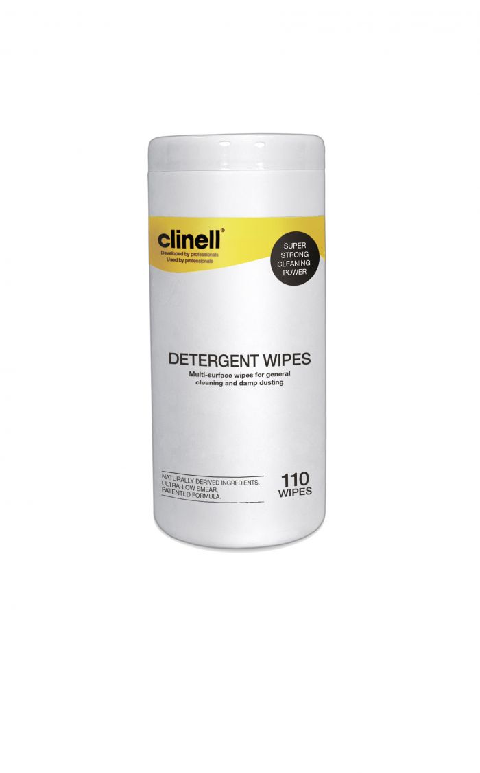 Clinell Detergent Wipes - Tub - (Pack 110)