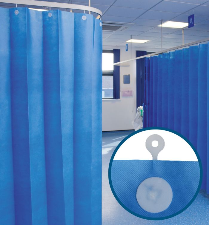 U-Fit Disposable Curtain - Medical Blue