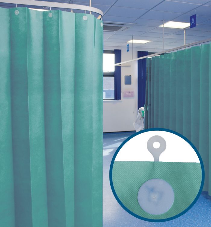 U-Fit Disposable Curtain - Medical Green