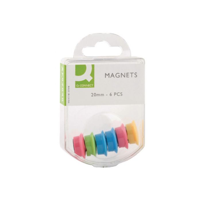 Q-Connect Magnets 24mm Assorted - (Pack 6)
