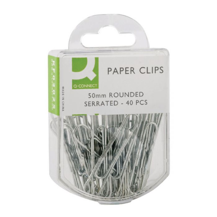 Q-Connect Paperclip 50mm Corrugated - (Pack 40)