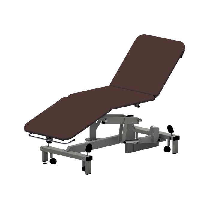 Plinth 503 3-Section Examination Couch - Hydraulic - Cocoa Brown - (Single)