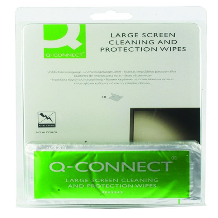 Q-Connect Large Screen/Protection Wipes - (Pack 10)