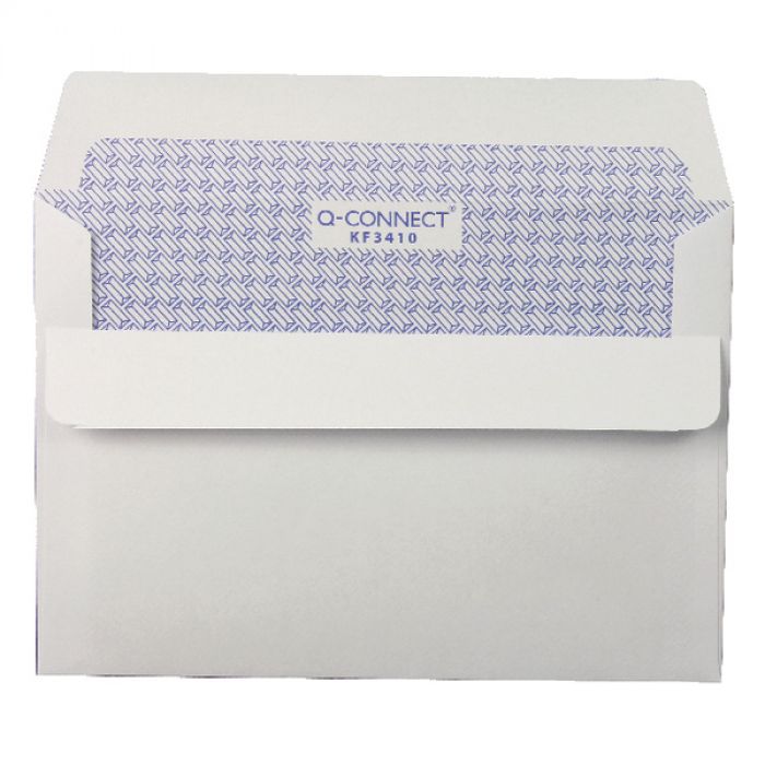 Q-Connect C6 Envelopes - Low Window -Self-Seal - 90g - White - (Pack 1000)