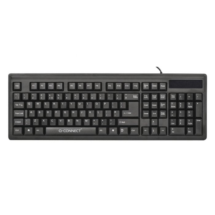 Q-Connect Keyboard Black - (Single)