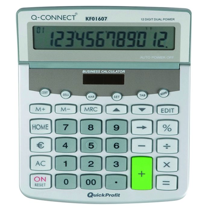 Q-Connect Desktop Calculator 12 Digit - (Single)