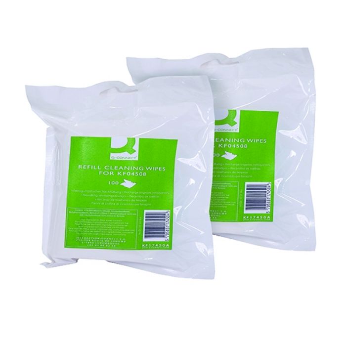 Refill for Q-Connect General Use Office Cleaning Wipes - (Pack 200)