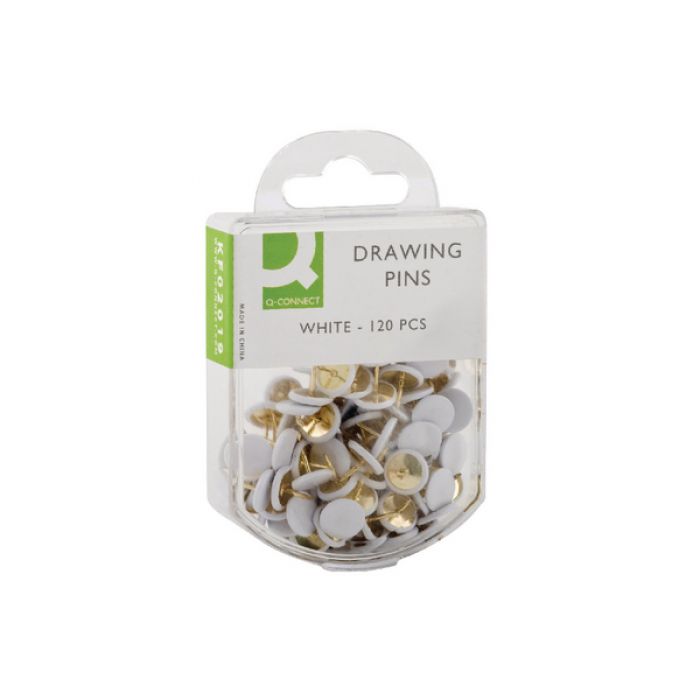 Q-Connect Drawing Pins White - (Pack 120)